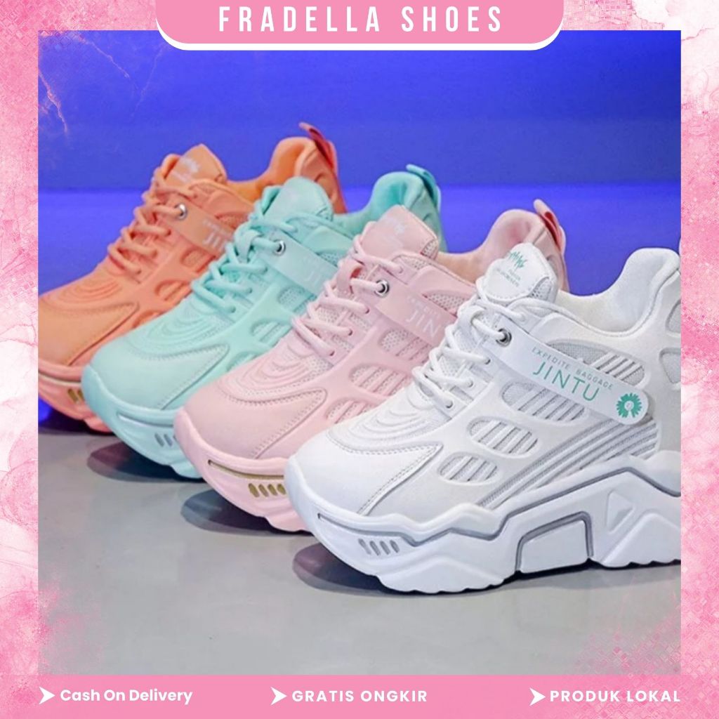 FRADELLA21 - SEPATU BOOTS WANITA SINTETIS COLOUR FULL KOMBI HAK DALAM AS 129