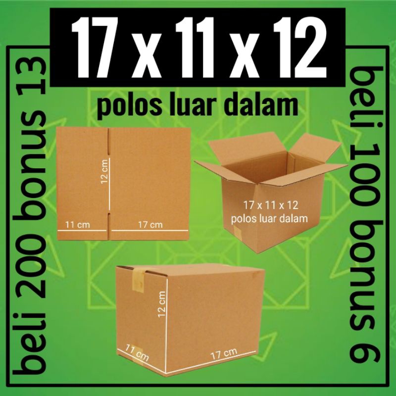 

Kardus karton box packing 17x11x12