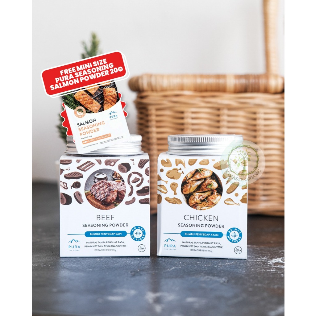

BUNDLING PURA SEASONING BEEF AND CHICKEN 100GR FREE MINI SIZE SALMON