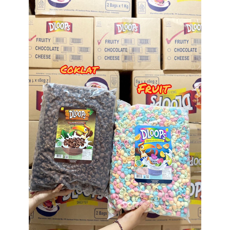 

D'Loops Corn Puff (Fruit Flavor / Chocolate Flavor) 1 kg