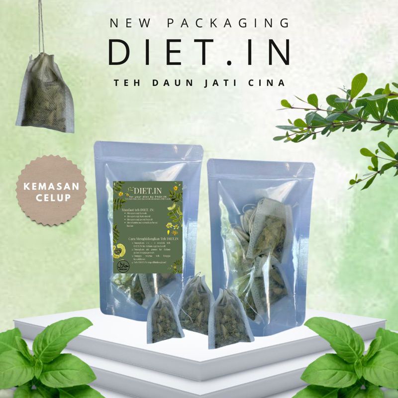 

Teh Daun Jati Cina DIET.IN, Kemasan Baru (celup) - 6 Sachet, Detoks & Penurunan Berat Badan (diet)