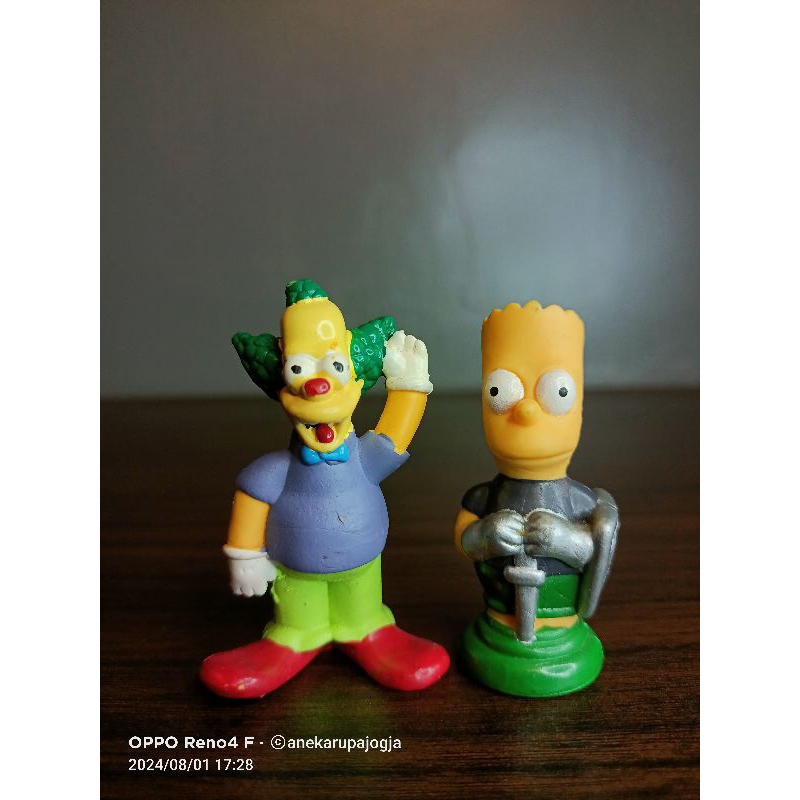 action figure krusty the clown badut dan bart simpson rare