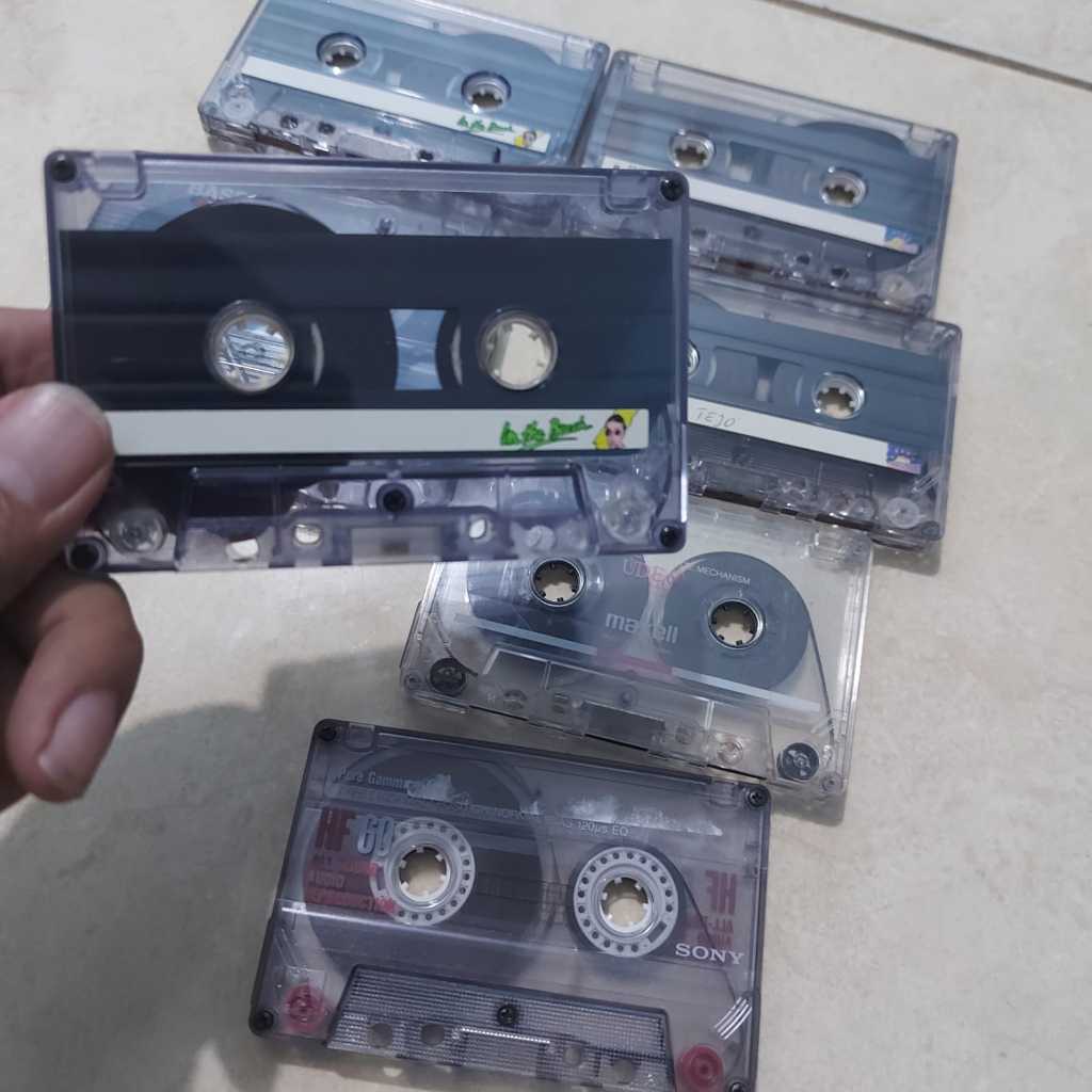 Kaset Pita Bekas Untuk Pajangan dan Dekorasi Isi 10 Pcs - Bening