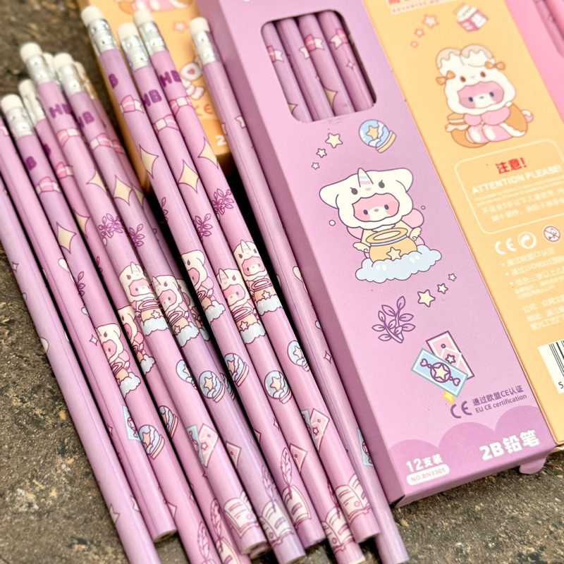 

[ ISI 12PC ] Pensil 2B Karakter | Pensil Penghapus Lucu | COD SEMARANG