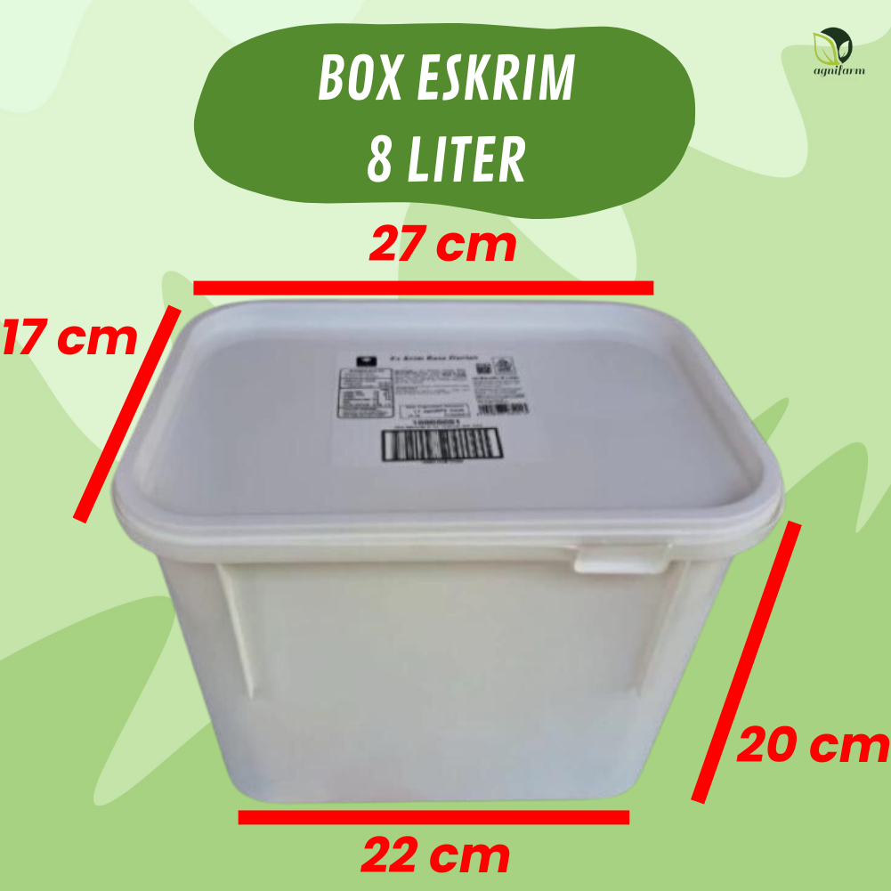 Box Serbaguna Toples Ember Es Krim Bekas 8 Liter Wadah Bekas Ice Cream.