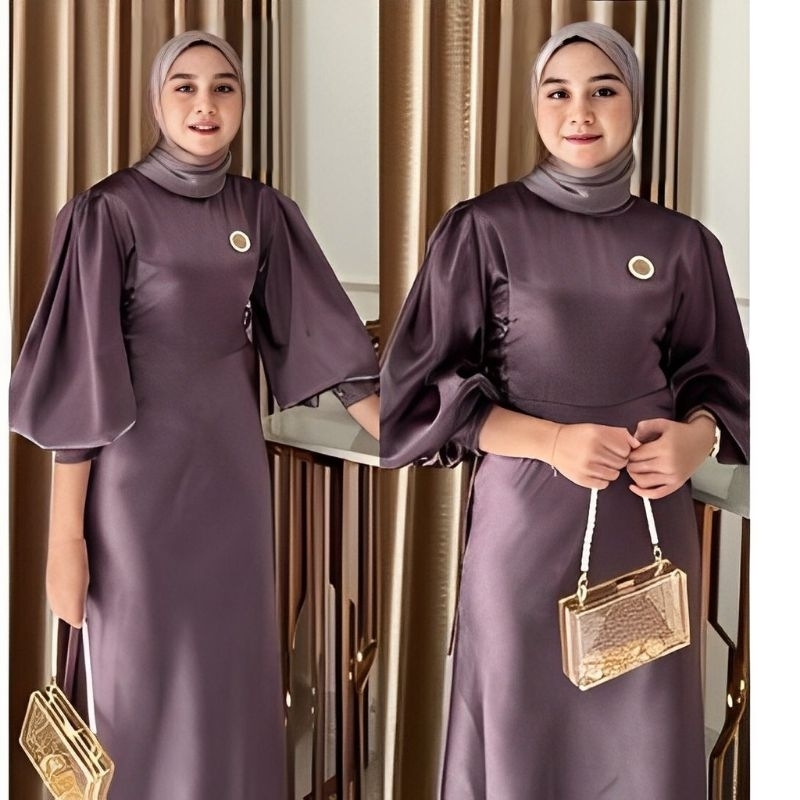 Lyodra Dress Silk Gaun Pesta Wanita Dewasa
