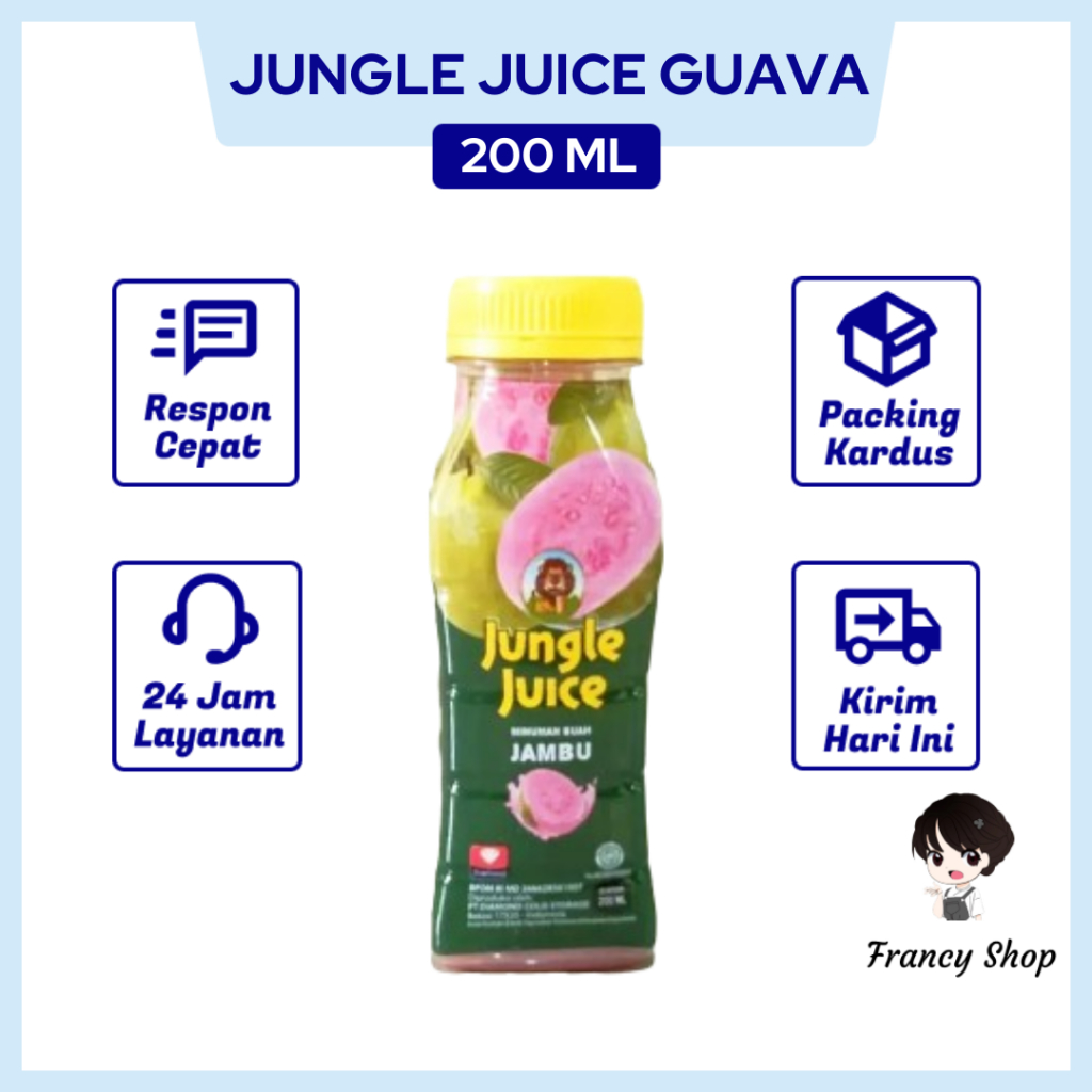 

Jus Jambu Jungle Juice Guava Kemasan Botol 200 ml