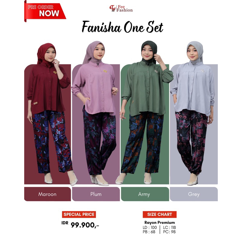 Fee Fashion - One Set / Setelan Wanita / Fanisha One Set Fee Fashion