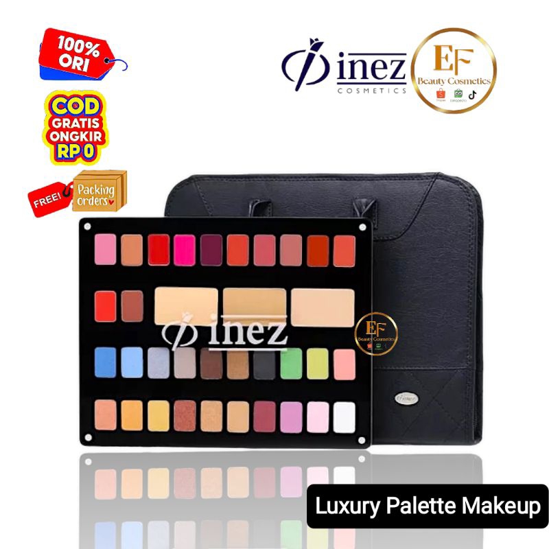 INEZ Palette Cosmetics With Luxury Pack | Inez Palet Cosmetic - Inez Palet Kosmetik Lengkap