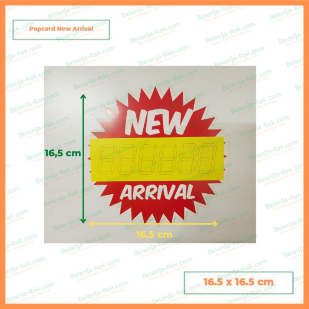 

Pop Card 1 Sisi New Arrival Kertas Promosi New Arrival isi 100Pcs