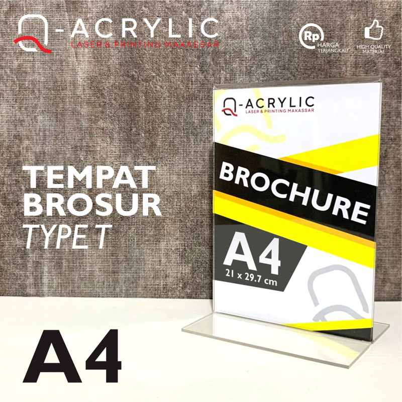 

TEMPAT BROSUR AKRILIK | TENT HOLDER | TENT CATD AKRILIK DISPLAY UK A4