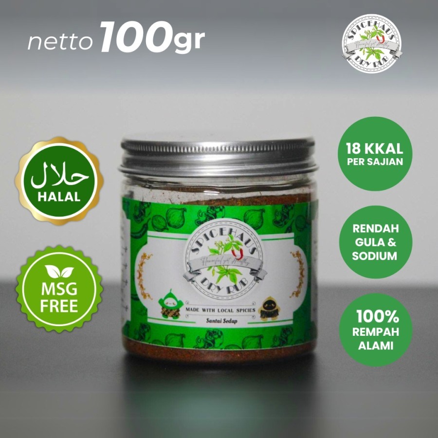 

[SANTAI SEDAP] Spicehaus Healthy Dry Rub Bumbu Marinasi Rendah Kalori Original - 100 Gram