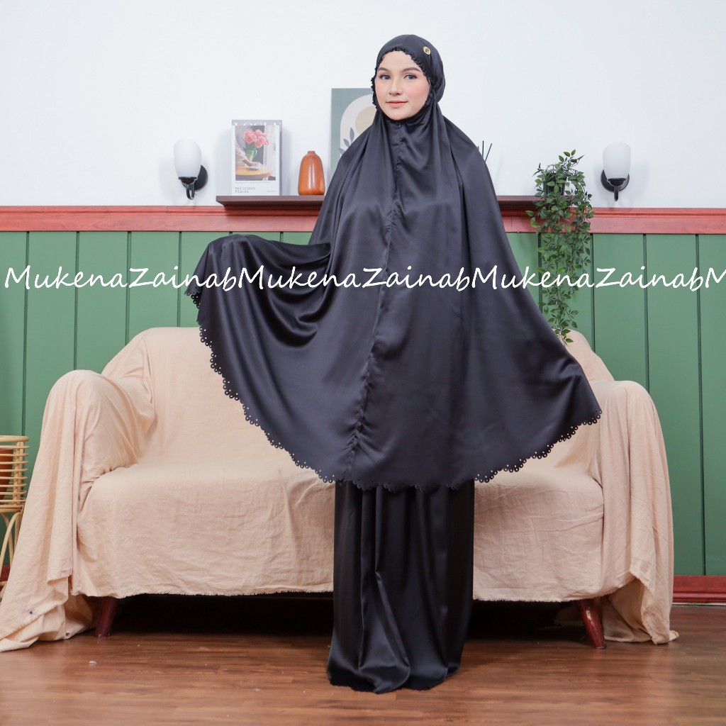 Mukena Armani Silk Premium Laser cut Muzdalifah