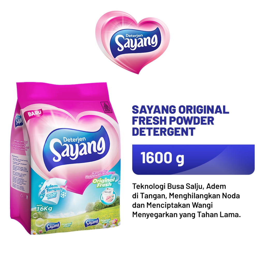Sayang Original Fresh Powder Detergent 1600 GR