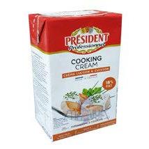 

PRESIDENT UHT Cream Thickening&Cooking 18% 1LTR / PRESIDENTUHT Cream 35.1% Fat Brick1L