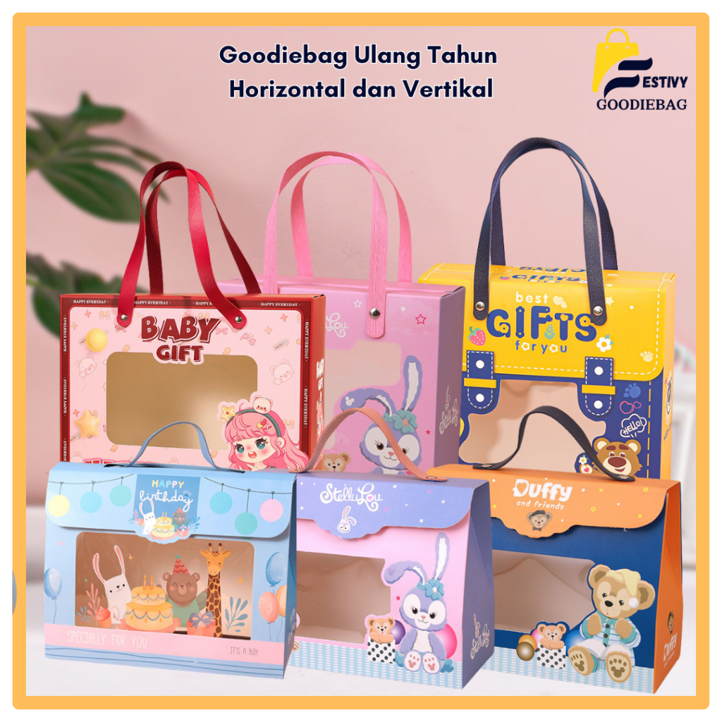 

FG Goodie Bag Ulang Tahun Anak Kotak Kado Ulang Vertikal Dan Horizontal Tahun Paperbag Ulang Tahun Anak Variasi Anak-anak PP03