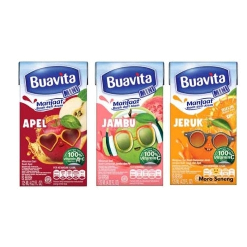 

Buavita mini 125 ml orange apel | Jeruk | Jambu