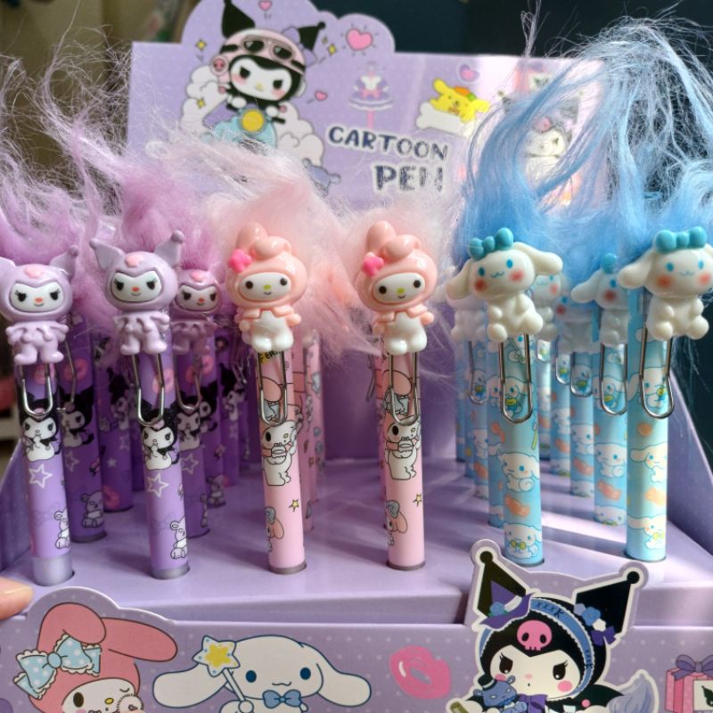 

Pulpen pen sanrio rambut CINNAMOROLL KUROMI MY MELODY