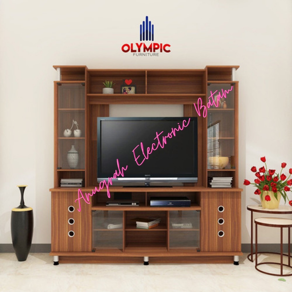 Olympic Meja TV / Rak TV / Lemari Hias Bufet TV Tinggi LHS Garret BATAM