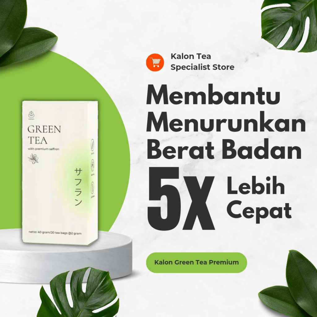 

Minuman Pelangsing Kalon Teh Hijau Premium Saffron Teh Diet Detoks Suplemen Diet Pelangsing Herbal