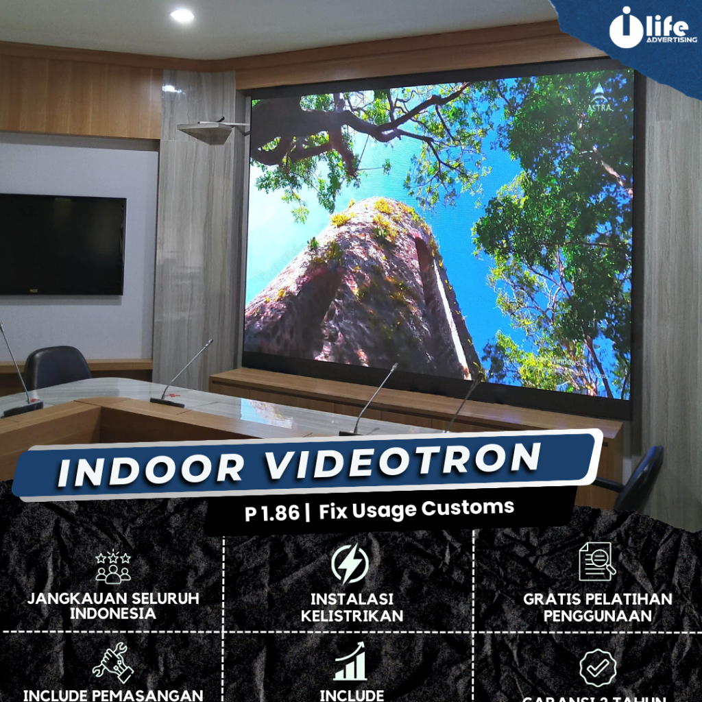 LED Videotron P 1.86 Indoor Permeter Persegi | LED Screen Display Videotron
