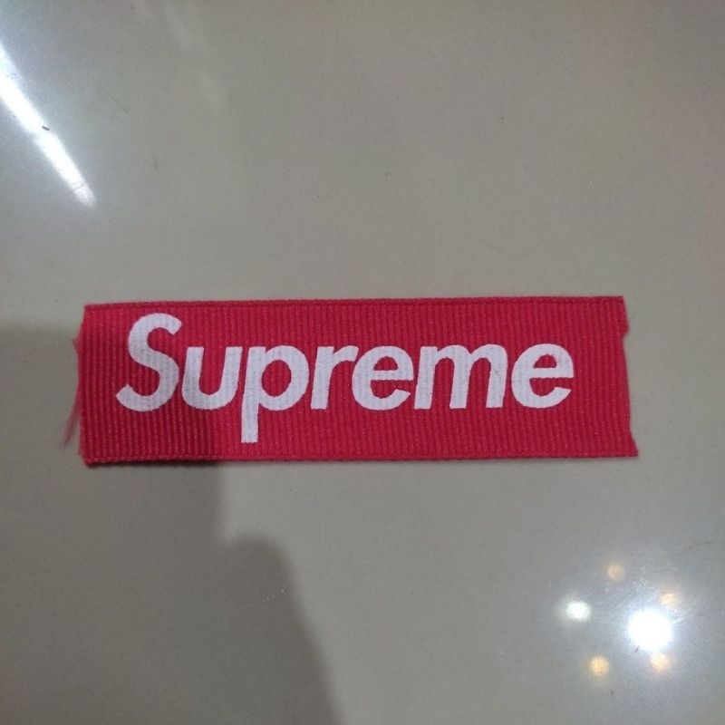 

woven Label, Tag Wash Supreme Untuk Baju Kaos, Crewneck, Hoodie, Celana