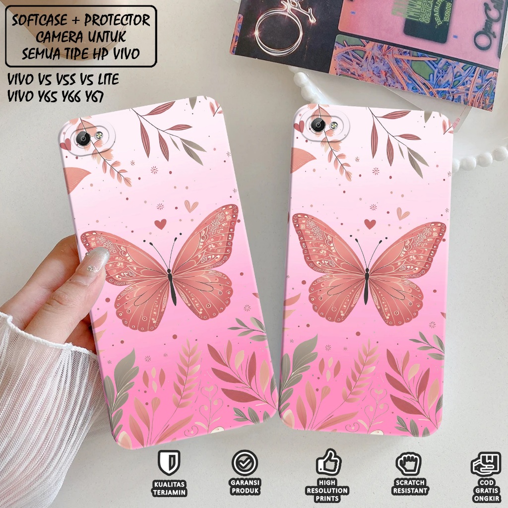 CASE VIVO 1719 - Case Hp VIVO 1719 - Softcase Hp VIVO 1719 Motif (PINK) Case Pro Camera - Case Hp - 