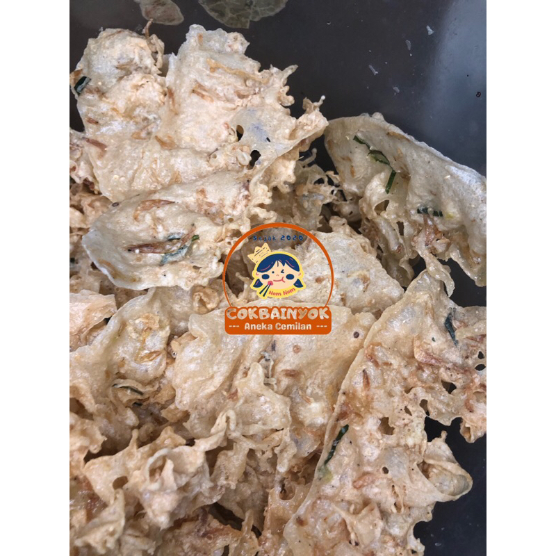 

Peyek Cokbainyok udang rebon kemasan 500gram