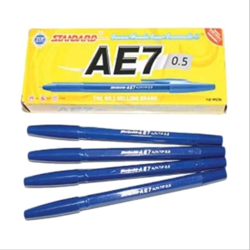 

Pen Standard AE7 warna Hitam / Biru / Merah - HARGA PER 12 PCS