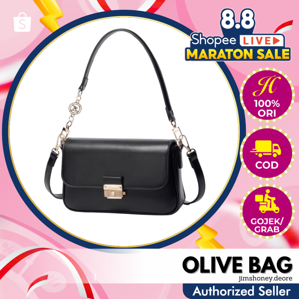 Jims Honey Olive Bag Tas Selempang Wanita Slingbag Hangout Cewek Mewah JH Ori Murah