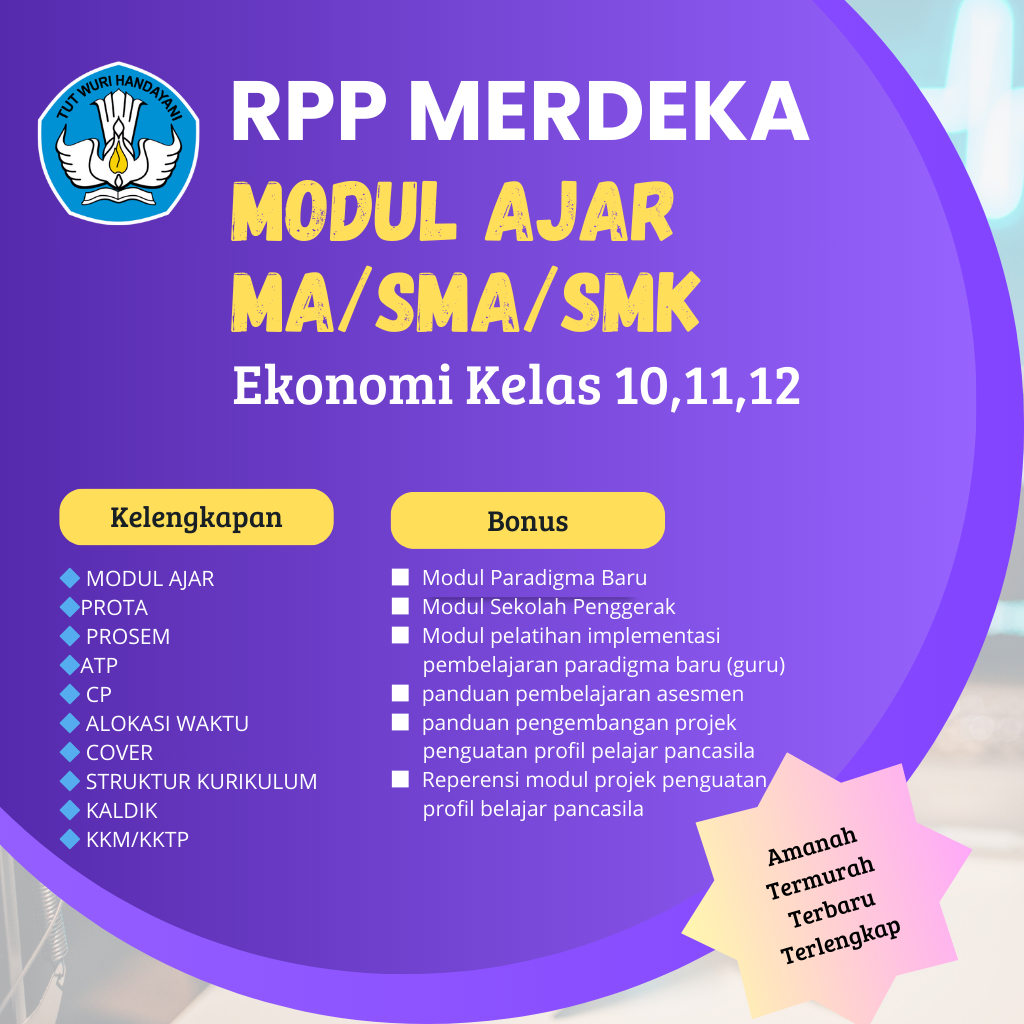 

RPP Merdeka Ekonomi Kelas 10,11,12 MA/SMA/SMK Kurikulum Merdeka