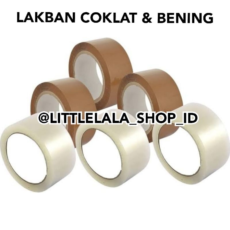 

lakban coklat dan lakban bening 90 Yard 48mm tebal 45micron lakban transparan packing