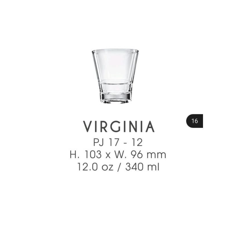 Gelas Citinova Virginia 6pc Glass Ice Bar Cafe Hotel Restoran