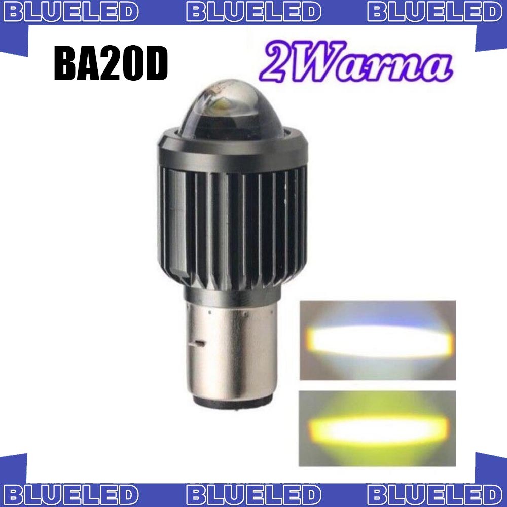 Lampu Led Lampu Utama Suzuki Thunder, Vespa Headlamp S2 BA20D Besar 2 WARNA