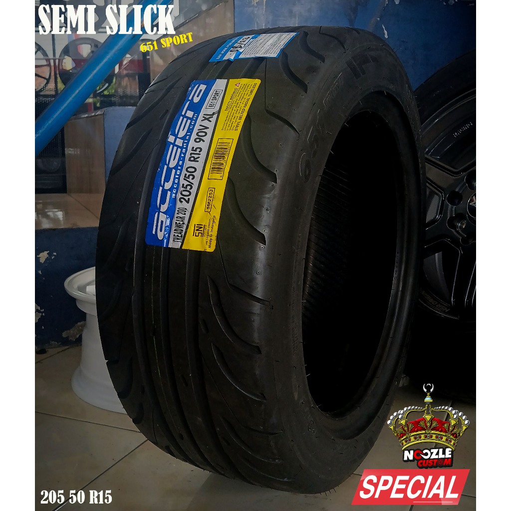 Ban Mobil Semi Slick R15 Ukuran 205 50 R15 Ban Luar Tubles Berkualitas Ban Mobil Sport