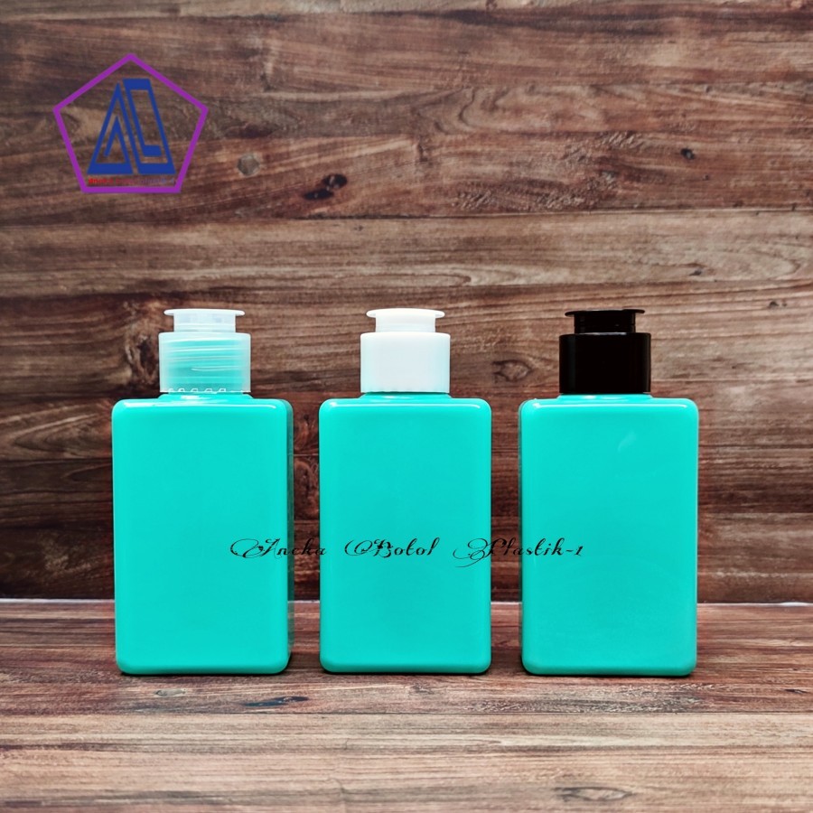 Botol 100ml Kotak Hijau / Botol Fliptop 100ml Plastik Pet Tebal