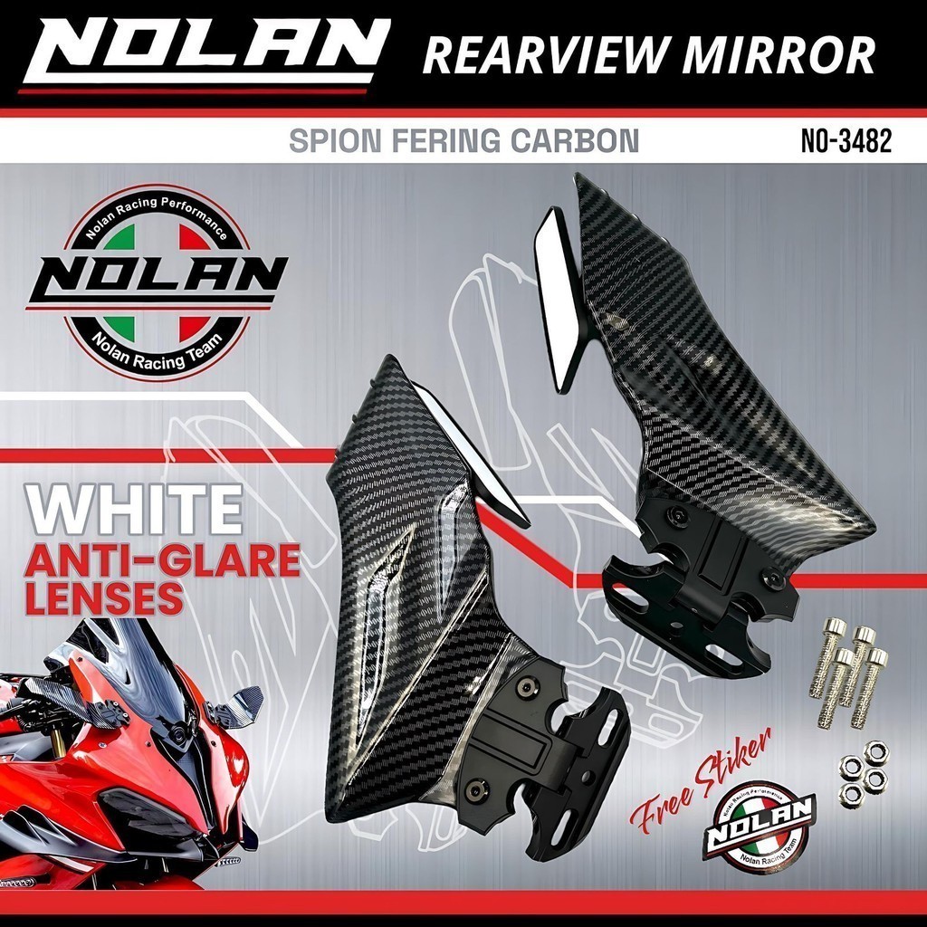 Spion NOLAN Model FERING CARBON Universal Motor Sport NINJA 250 CBR 150 CBR 250 GSX R15 R25 ZX25R DU