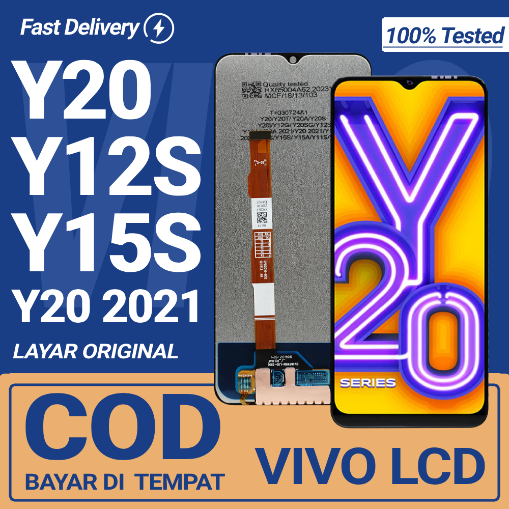 【ORIGINAL】LCD VIVO Y12S/Y15S/Y20/Y20s/Y01/Y20i Ganti Layar hp Touchscreen Original 100% Fullset ASLI