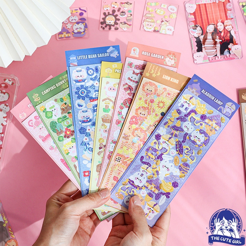 

FUNNY CARTOON SERIES PET DIY Diary Sticker Journal Planner Deco Sticker- Stazionario