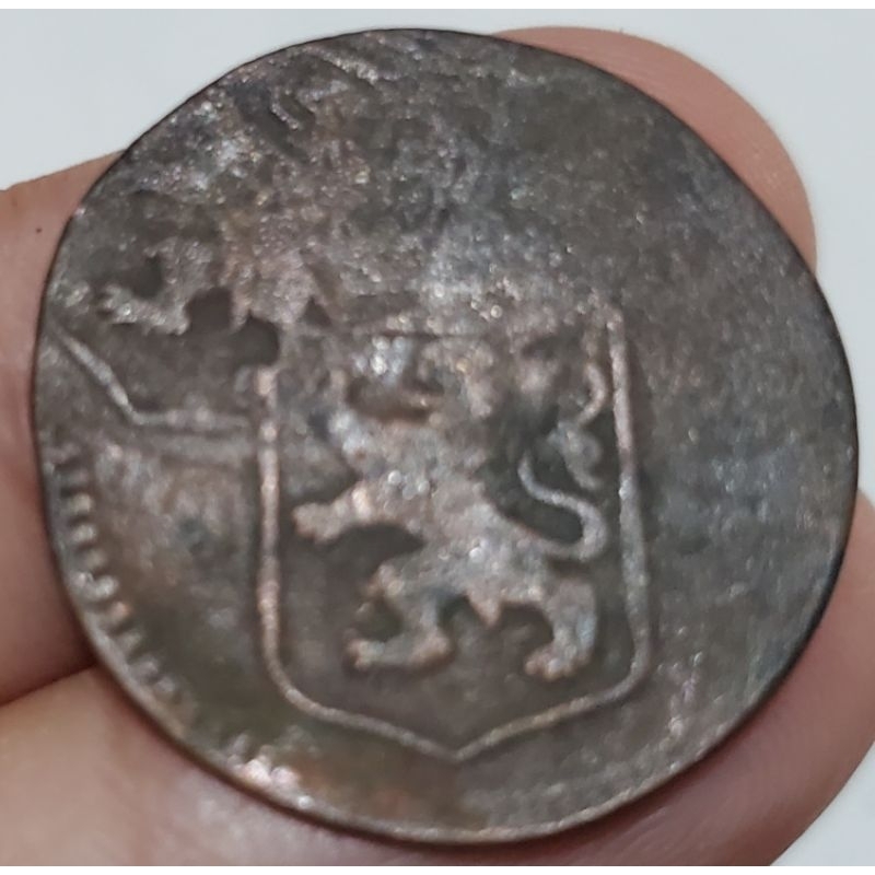 4  keping koin voc 1752 1 duit  error belakang tercetak u koleksi asli kuno