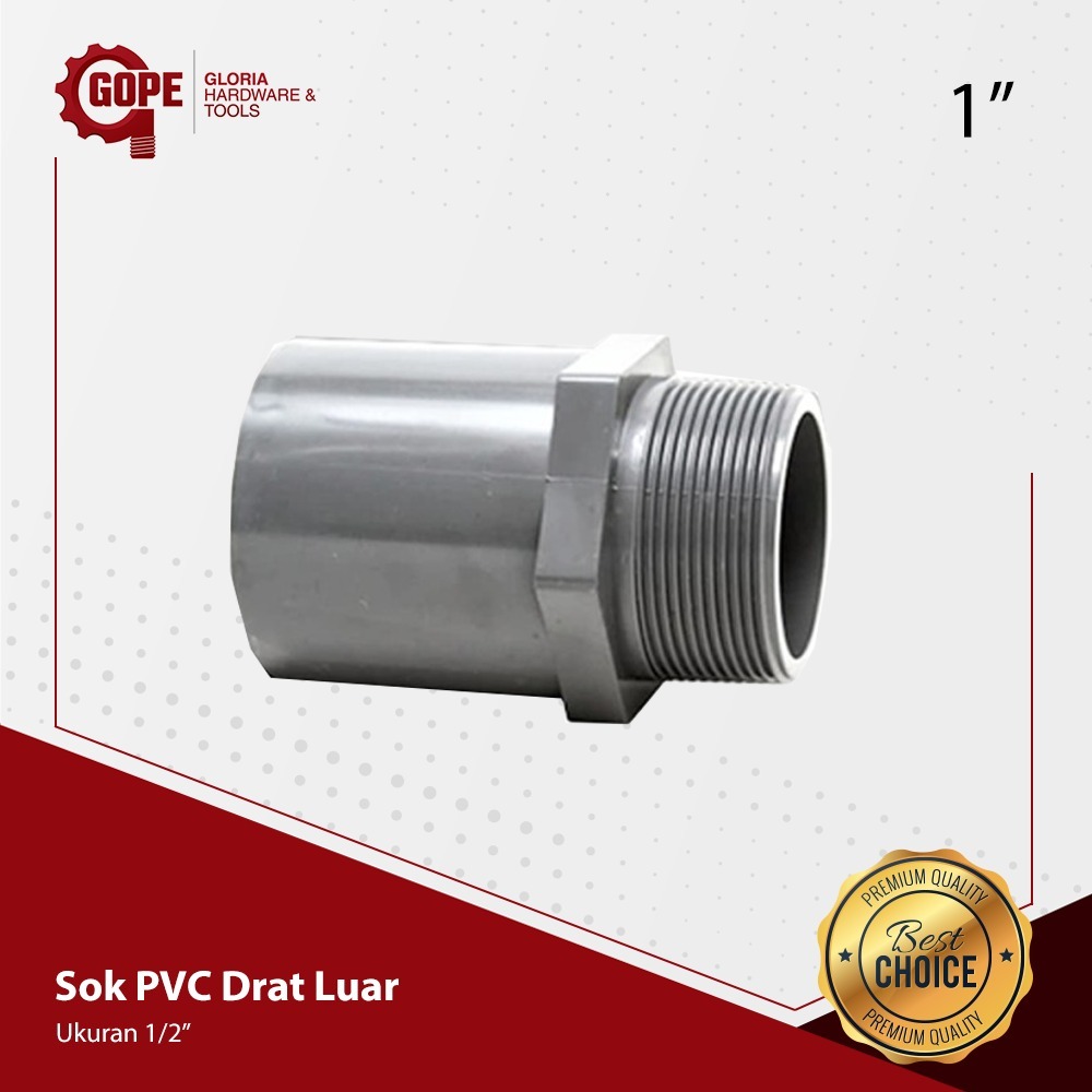 Sok Drat Luar 1" Sambungan Pipa PVC Rucika