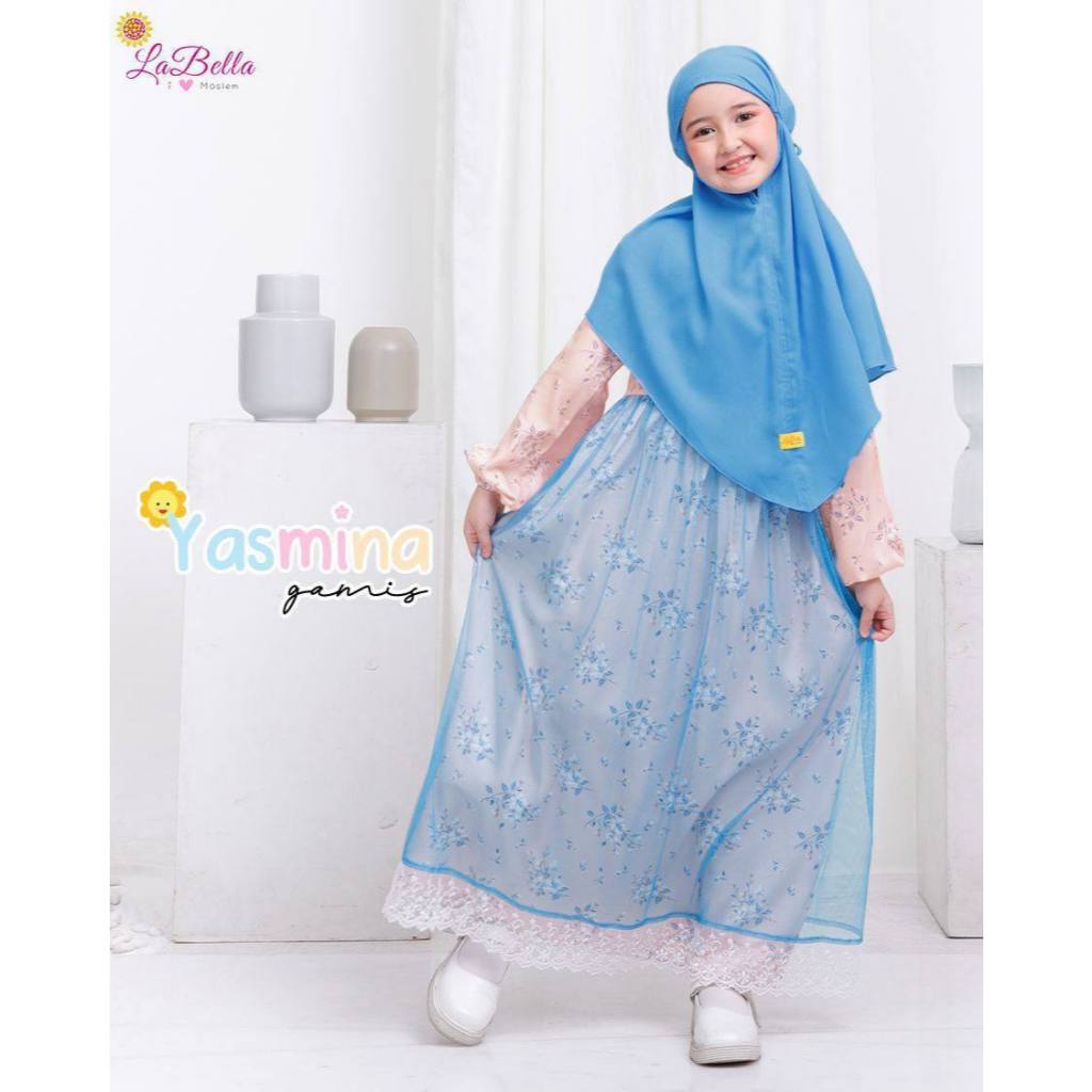 Gamis Yasmina by Labella l Gamis Anak Rayon Twill
