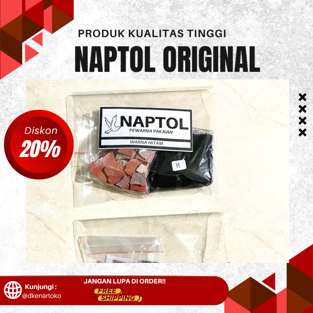 PEWARNA PAKAIAN NAPTOL||NAPTOL ORIGINAL BUKAN WANTEX PEWARNA PAKAIAN JEANS DAN KATUN KEMASAN 100gr