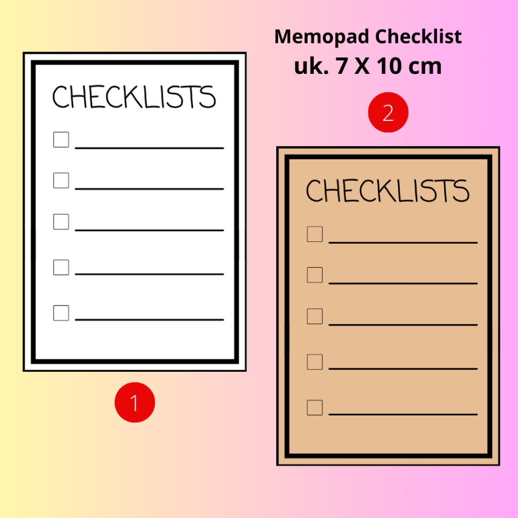 

Memo Pad Check List isi 48 lembar To Do List Notepad Note