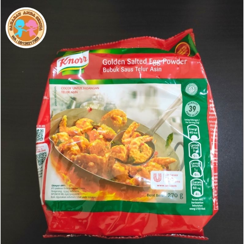 

KNORR GOLDEN SALTED EGG POWDER BUBUK SAUS TELUR ASIN 270 GR