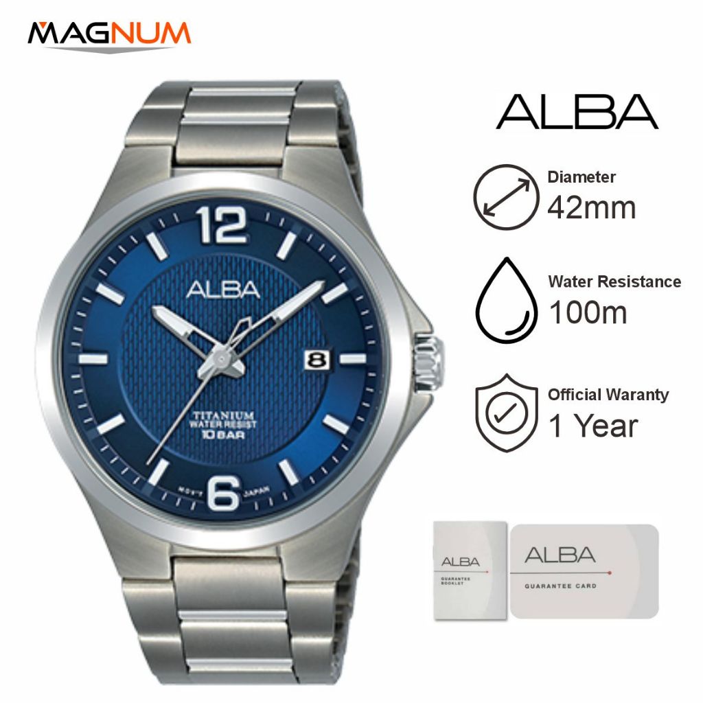 ALBA AS9G27 Jam Tangan Pria Stainless Steel Original Bergaransi