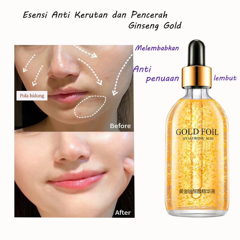 Esensi Ginseng Niacinamide Asam Hyaluronic Esensi Anti-Kerut Perawatan Kulit Esensi Anti-Kerut
