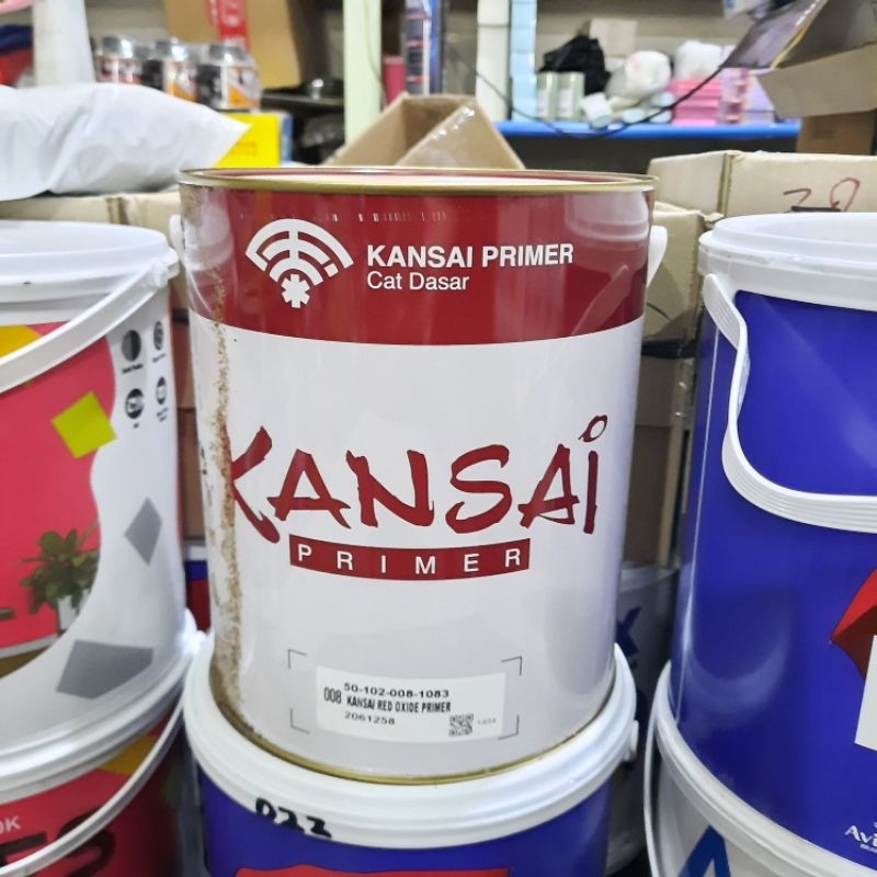 Cat Meni Kansai Primer 5 kg Merah Hijau / Cat Dasar Besi Kansai Paint / Cat Kansai / Metal Primer Ka