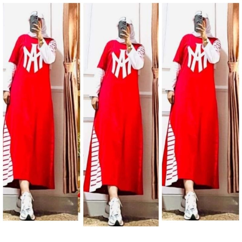 MIDI DRESS NMA // MIDI LENGAN KOMBINASI SALUR ORIGINAL JEVANNI