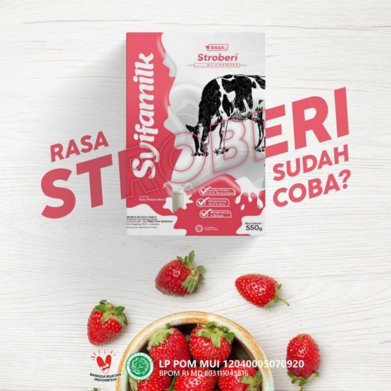 

Susu Sapi Syifamilk 550gr Varian Rasa Strawberry